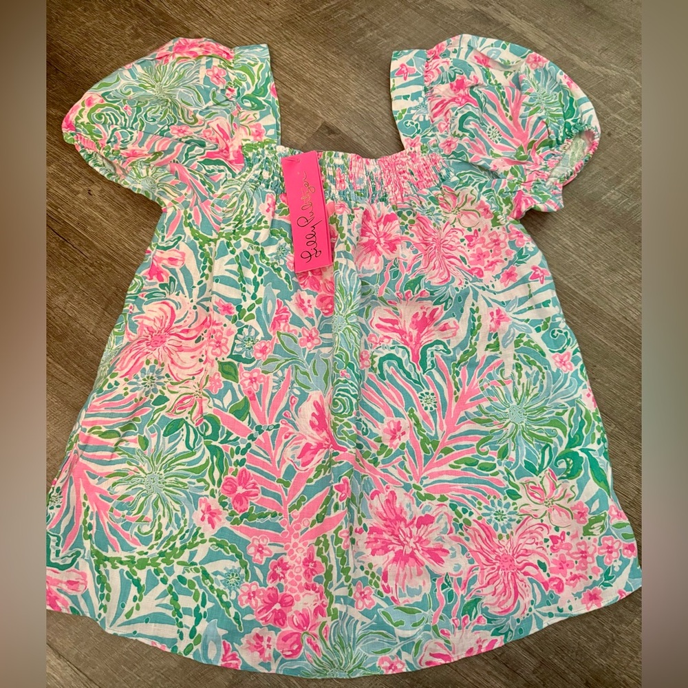 Brand new, with tags Lilly Pulitzer Pink and Green women top, great comfy fabric